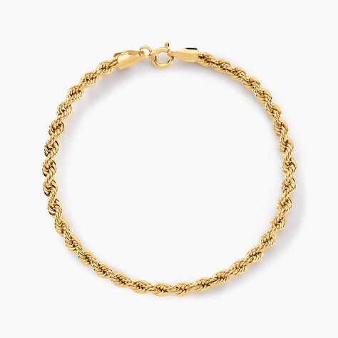 Bracelet Jerry Or Jaune Maille Corde - Bracelets chaîne Femme | Histoire d’Or