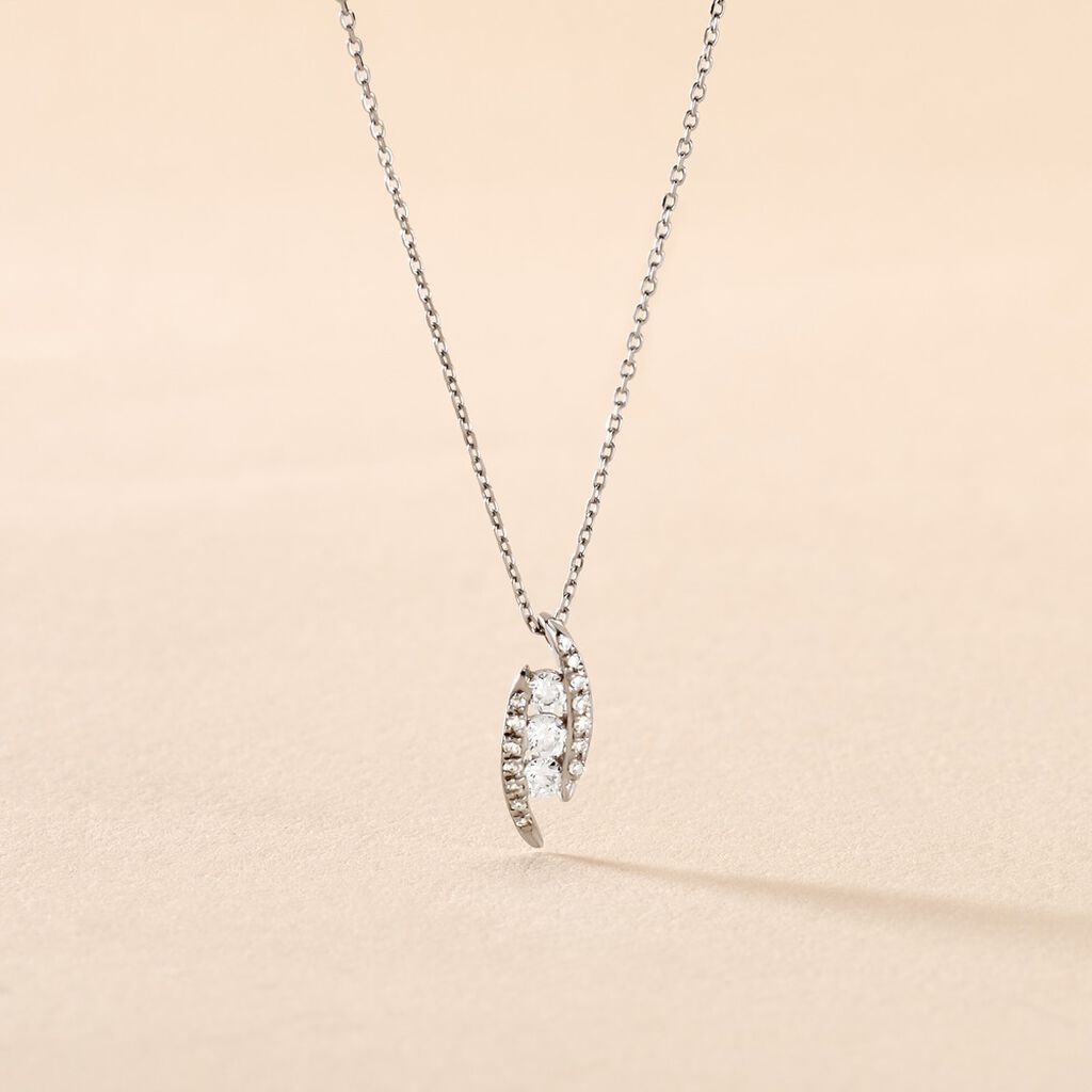 Collier Eternite Or Blanc Diamant - Colliers Femme | Histoire d’Or