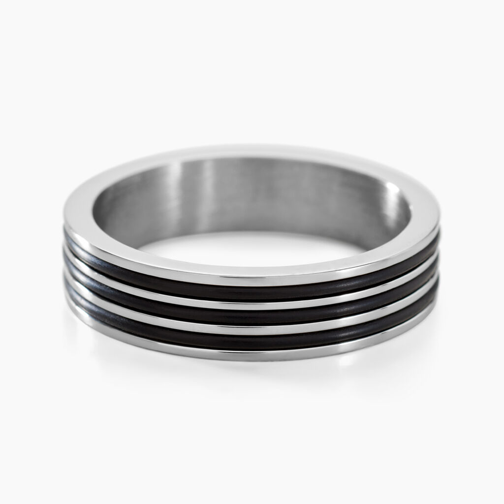 Bague Wallace Acier Blanc - Bagues fantaisie Homme | Histoire d’Or