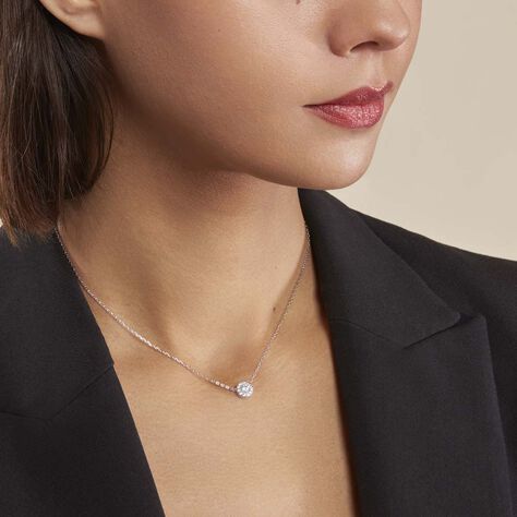 Collier Swanny Argent Blanc Oxyde De Zirconium - Colliers fantaisie Femme | Histoire d’Or