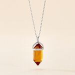 Collier Gaubert Argent Ambre - Colliers Femme | Histoire d&rsquo;Or