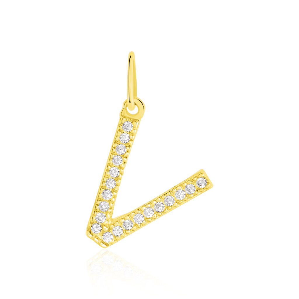 Pendentif Lettre V Or Jaune Oxyde - Pendentifs Femme | Histoire d’Or