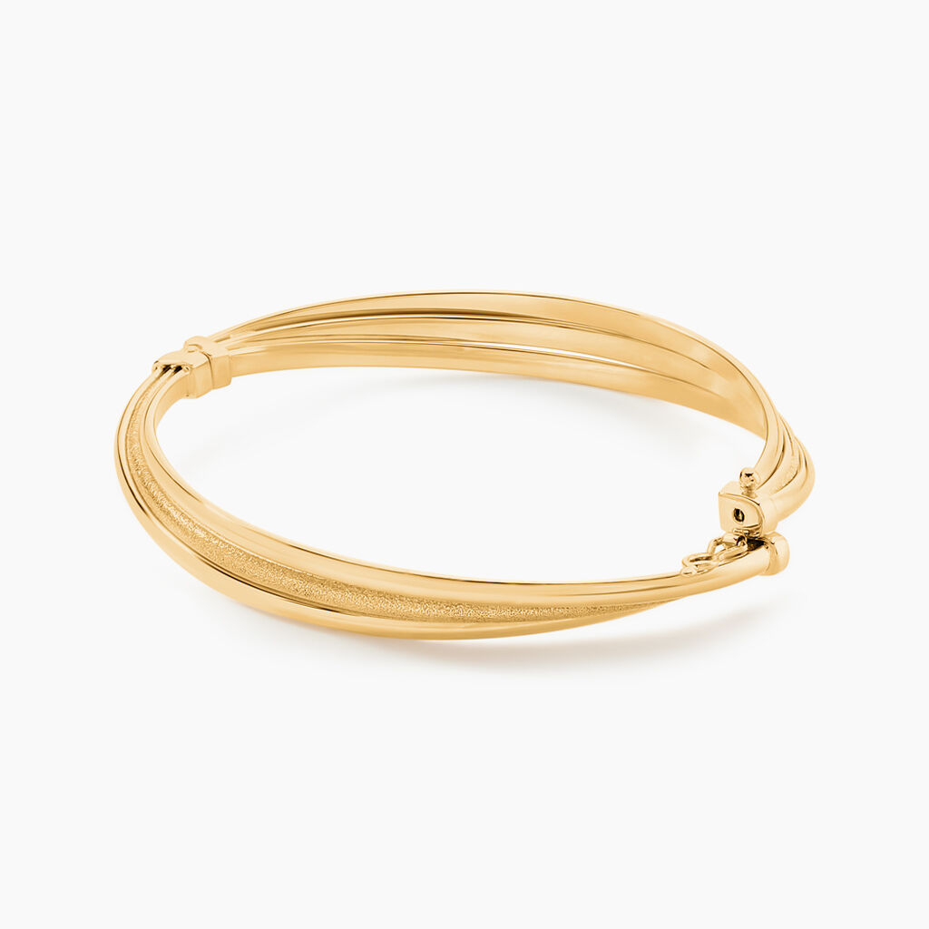 Bracelet Jonc Claudie 3 Fils Entrelaces Or Jaune - Bracelets joncs Femme | Histoire d&rsquo;Or