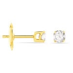 Boucles D'oreilles Puces Victoria Or Jaune Diamant - Clous d'oreilles Femme | Histoire d&rsquo;Or