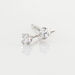 Boucles D'oreilles Puces Eddie Or Blanc Oxyde De Zirconium - Clous d'oreilles Femme | Histoire d’Or