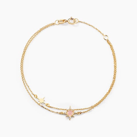 Bracelet Terrie Or Jaune Calcedoine Et Oxyde De Zirconium - Bracelets Femme | Histoire d&rsquo;Or