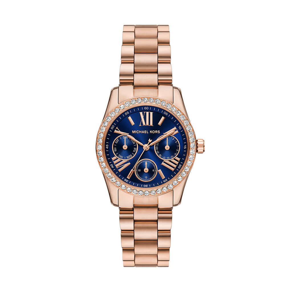 Montre Michael Kors Lexington Lux Bleu - Montres Femme | Histoire d&rsquo;Or