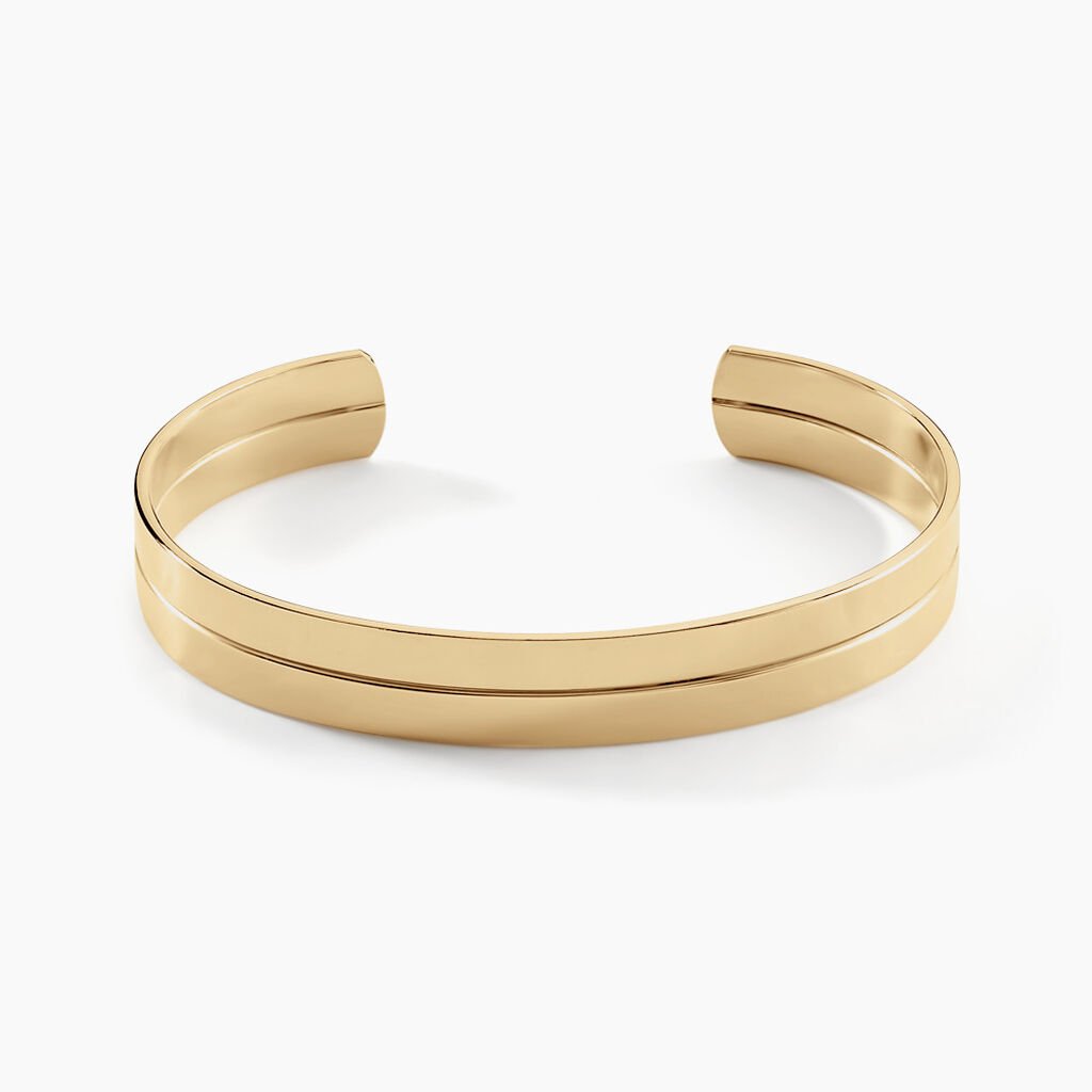 Bracelet Jonc Jeanne-lise Plaqu&eacute; Or Jaune - Bracelets joncs Femme | Histoire d&rsquo;Or