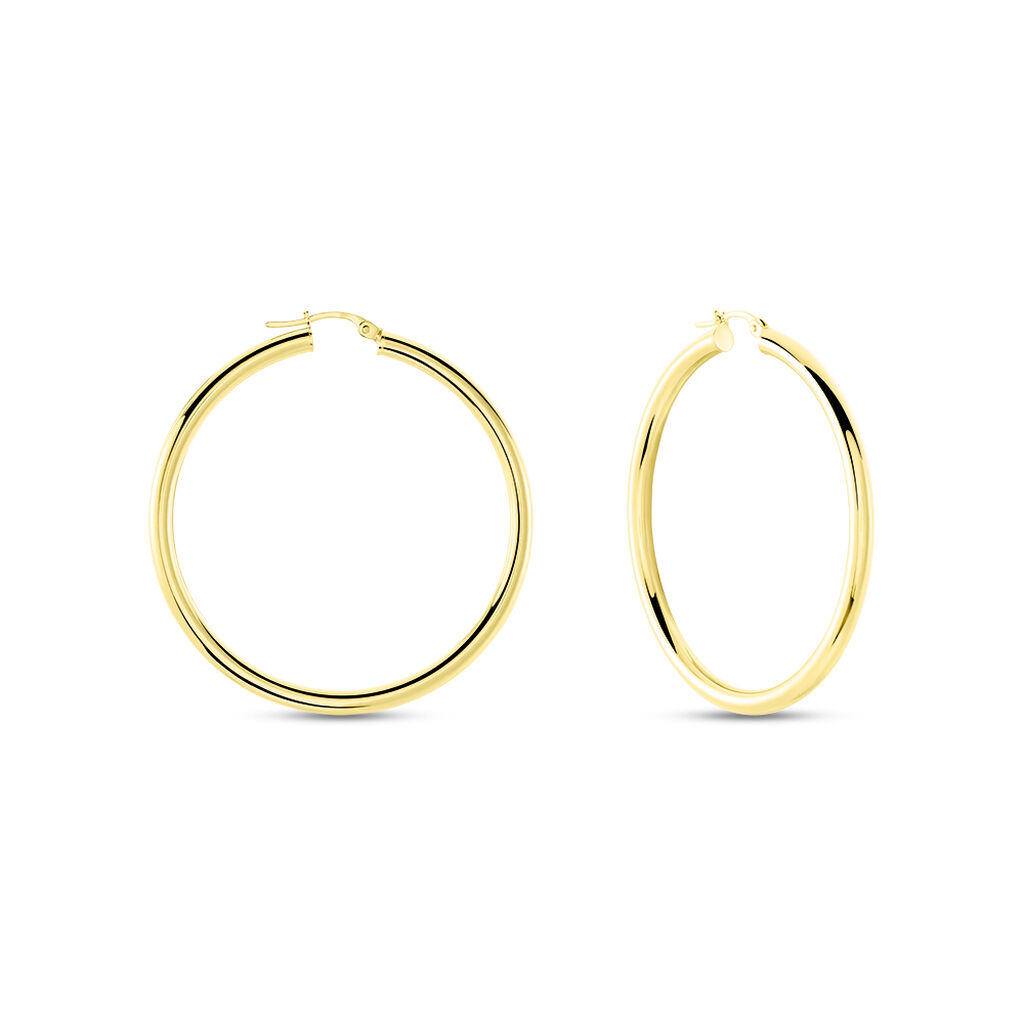 Créoles Or Jaune Rond - Boucles d'oreilles créoles Femme | Histoire d’Or