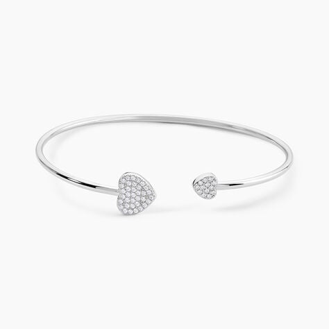 Bracelet Jonc Domitylle Argent Blanc Oxyde De Zirconium - Bracelets joncs Femme | Histoire d&rsquo;Or