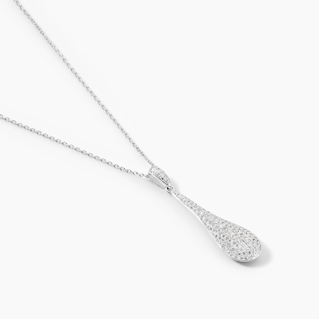 Collier Celine Or Blanc Diamant - Colliers Femme | Histoire d&rsquo;Or