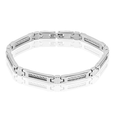 Bracelet Julien Acier Blanc - Bracelets Homme | Histoire d’Or