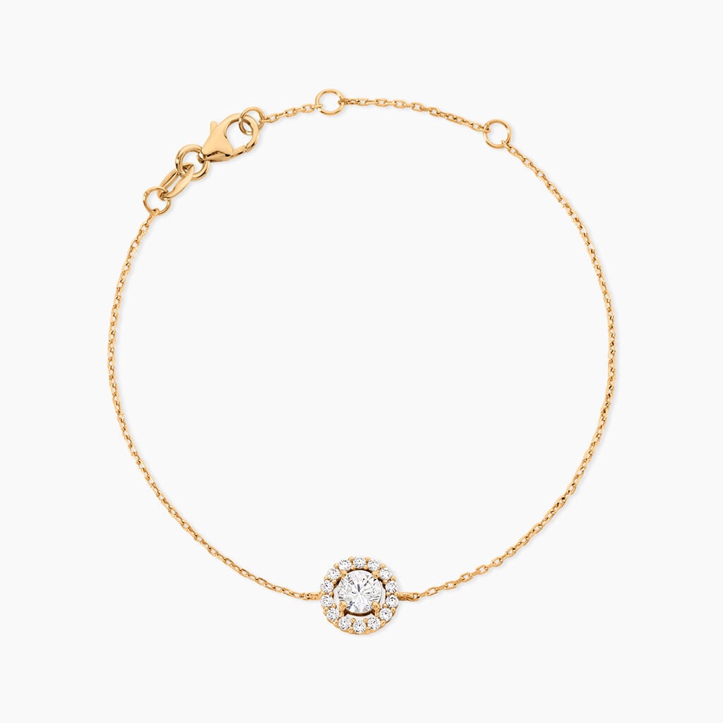 Bracelet Annissa Plaqu&eacute; Or Jaune Oxyde De Zirconium - Bracelets Femme | Histoire d&rsquo;Or