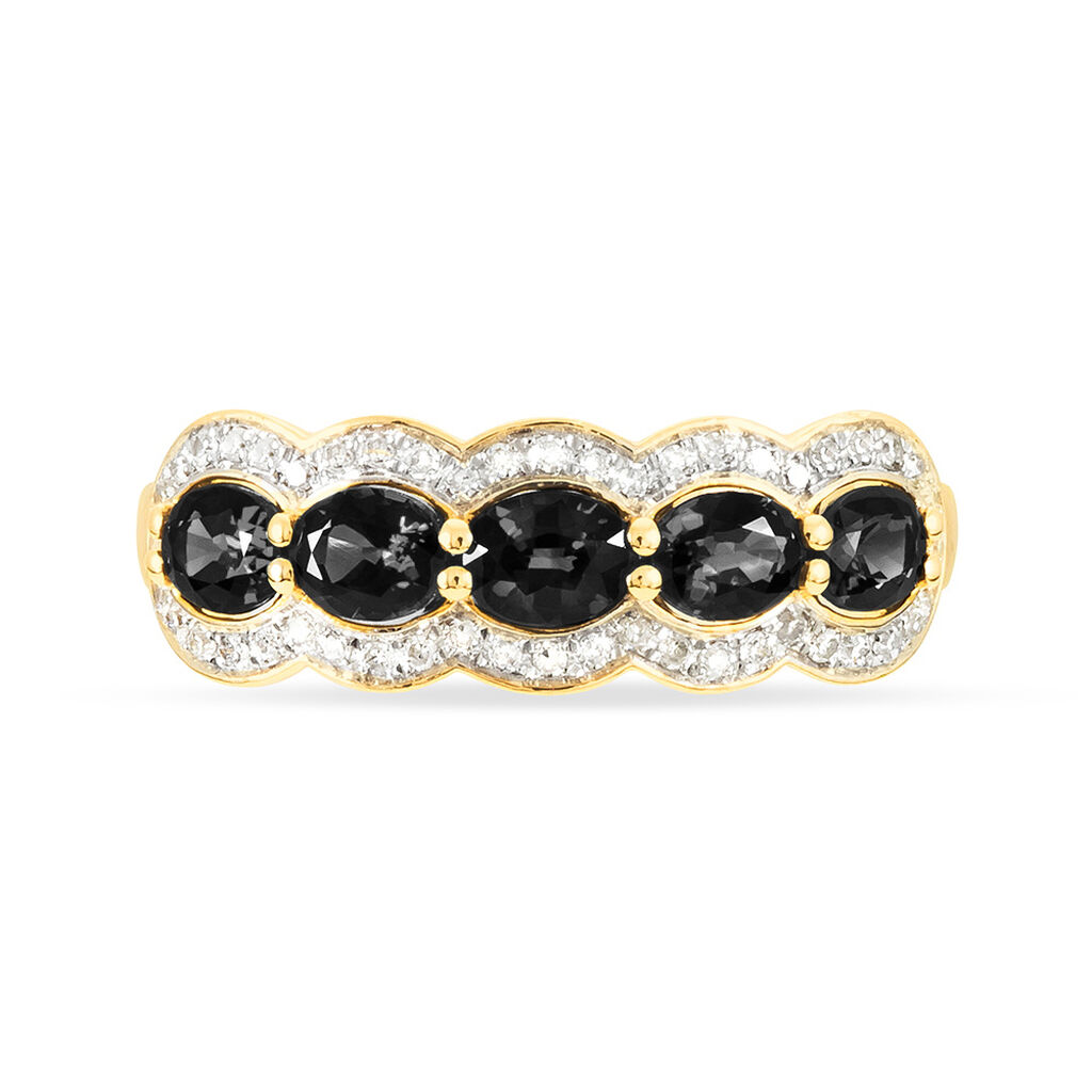 Bague Margaux Or Jaune Onyx Et Diamant - Bagues avec pierre Femme | Histoire d’Or
