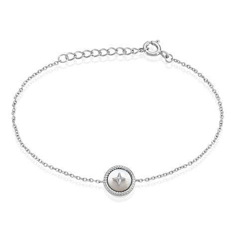 Bracelet Clarity Argent Blanc Nacre - Bracelets Coeur Femme | Histoire d’Or