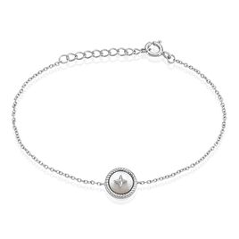 Bracelet Clarity Argent Blanc Nacre - Bracelets Coeur Femme | Histoire d’Or