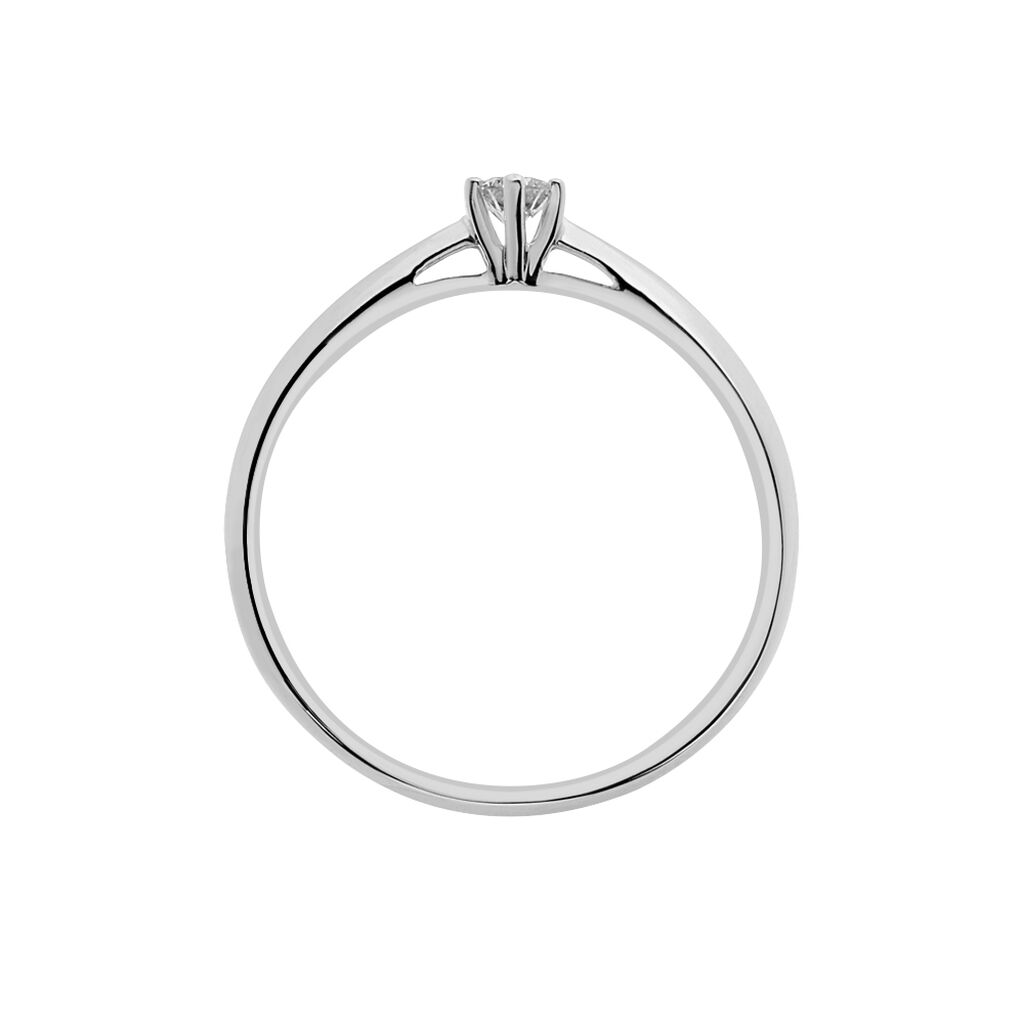 Bague Solitaire Veronika Or Blanc Diamant - Bagues solitaires Femme | Histoire d’Or