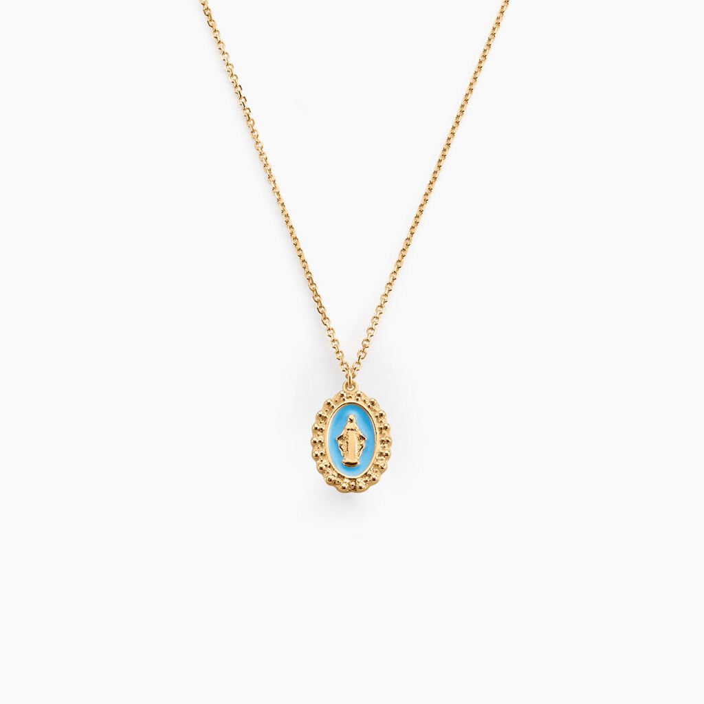 Collier Lueur Coloree Or Jaune - Cadeaux de bapt&ecirc;me Famille | Histoire d&rsquo;Or