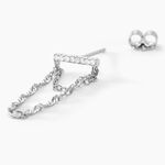 Boucles D'oreilles Pendantes Mircea Argent Blanc Oxyde De Zirconium - Boucles d'oreilles fantaisie Femme | Histoire d&rsquo;Or