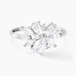 Bague Marquis Or Blanc Oxyde De Zirconium - Bagues solitaires Femme | Histoire d&rsquo;Or