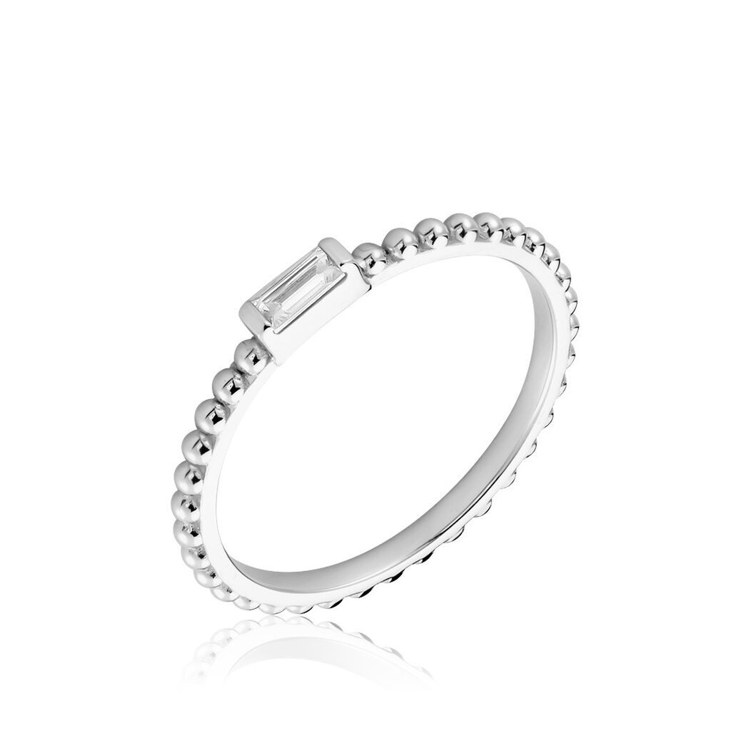 Bague Cherish Argent Blanc Oxyde De Zirconium - Bagues solitaires Femme | Histoire d&rsquo;Or