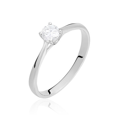 Bague Solitaire Victoria Or Blanc Diamant - Bagues solitaires Femme | Histoire d’Or