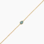 Bracelet Ondee Argent Dor&eacute; A L'Or 750/1000 Amazonite - Bracelets Femme | Histoire d&rsquo;Or