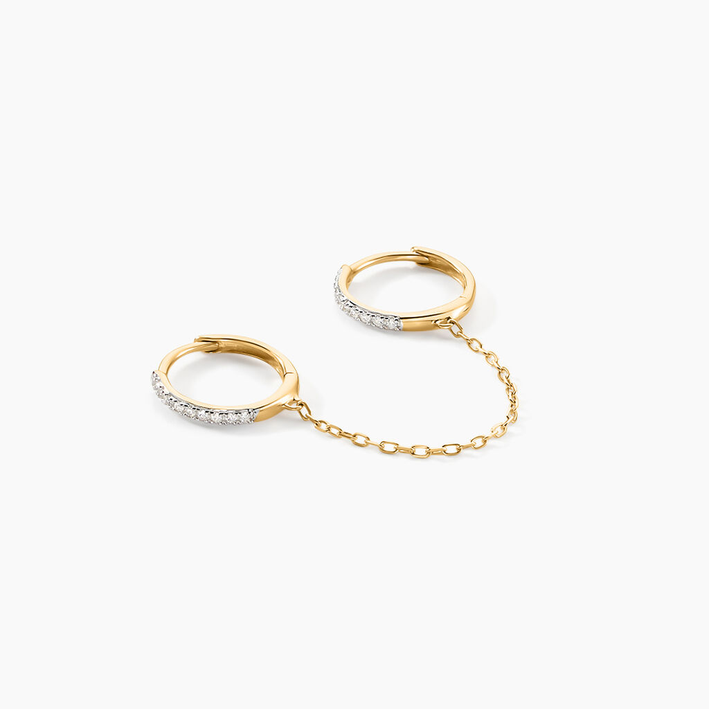 Bijou D'oreille Unitaire Feliciano Or Jaune Diamant - Piercings d'oreilles Femme | Histoire d&rsquo;Or