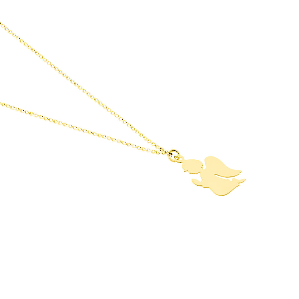 Collier Hallie Ange A Genoux Or Jaune - Colliers Baptême Enfant | Histoire d’Or