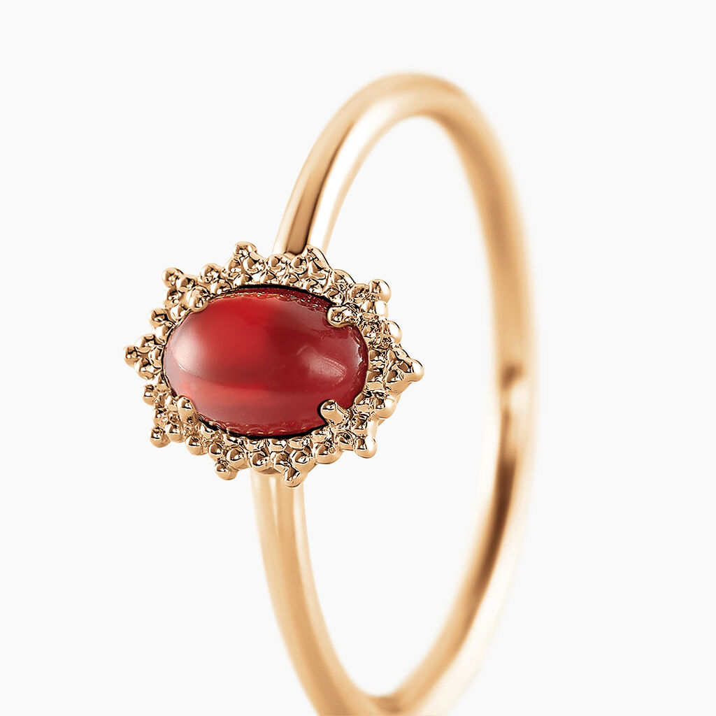 Bague Vintage Love Plaqué Or Jaune Agate - Bagues solitaires Femme | Histoire d’Or