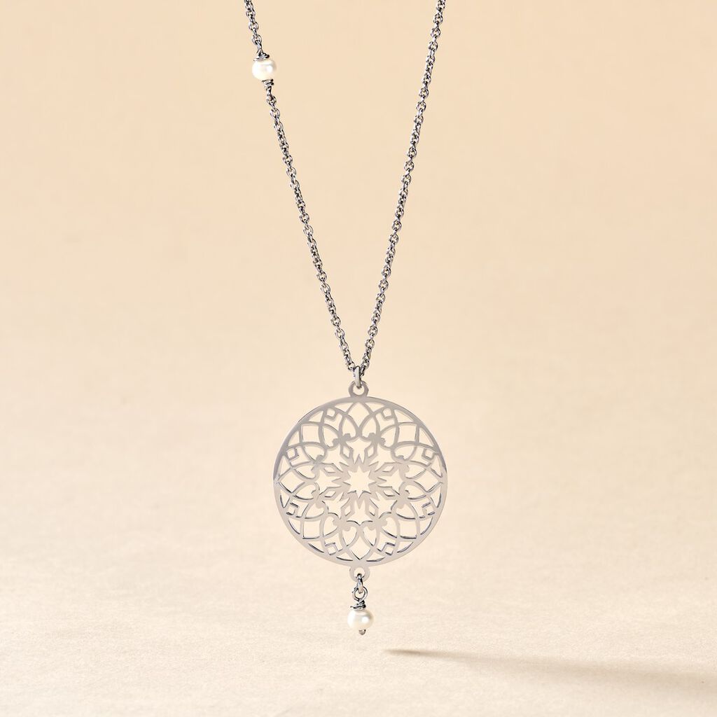 Collier Yolenn Argent Blanc Perle De Culture - Colliers fantaisie Femme | Histoire d&rsquo;Or