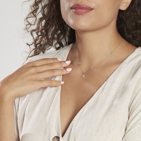 Pendentif Mabila Or Blanc Oxyde De Zirconium - Pendentifs Femme | Histoire d’Or
