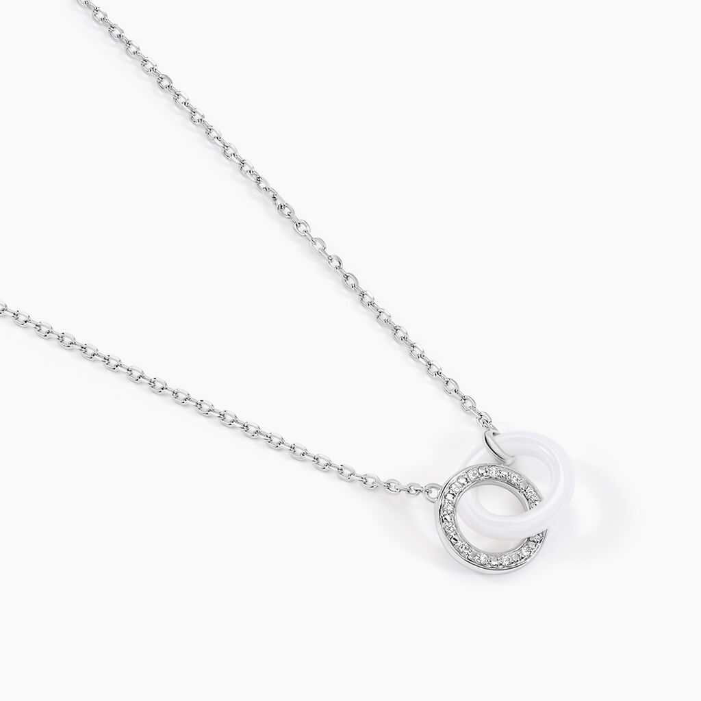 Collier Grizzel Argent Blanc Oxyde De Zirconium - Colliers fantaisie Femme | Histoire d&rsquo;Or