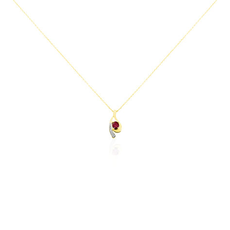 Collier Sagesse Or Jaune Rubis Et Diamant - Colliers Femme | Histoire d’Or