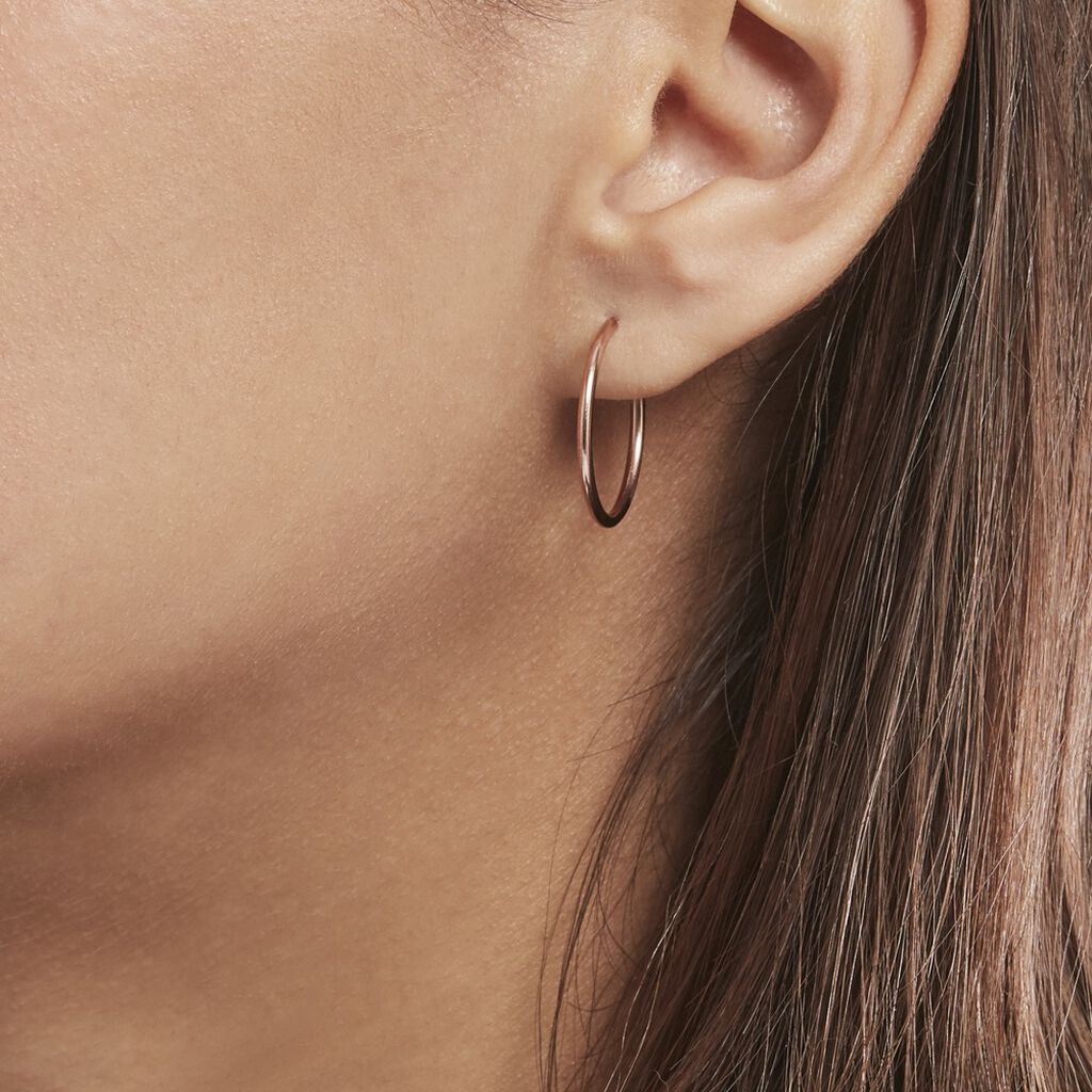 Créoles Or Rose - Boucles d'oreilles créoles Femme | Histoire d’Or