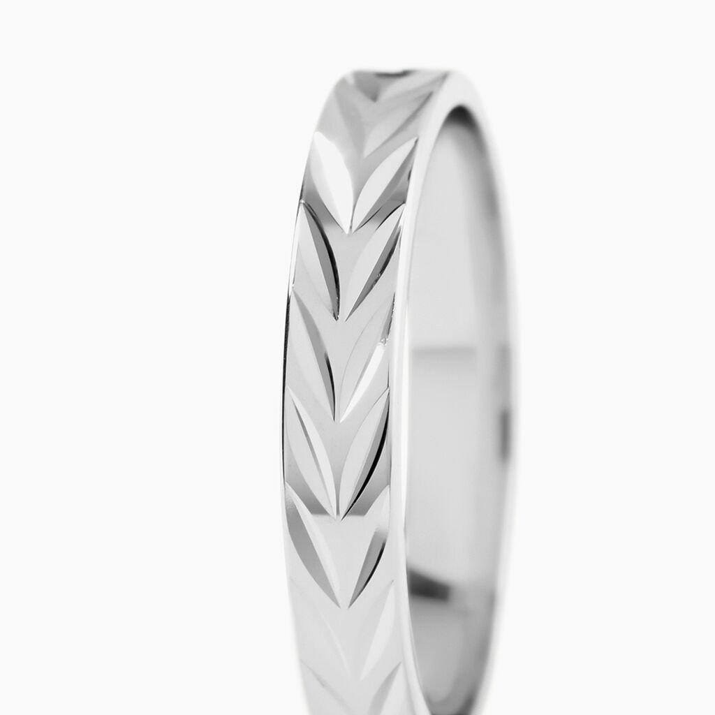 Alliance Epi Ruban Plat Or Blanc - Alliances Unisex | Histoire d&rsquo;Or