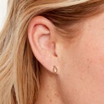Boucles D'Oreilles Puces Le&iuml;na Plaqu&eacute; Or Jaune Oxyde De Zirconium - Boucles d'oreilles fantaisie Femme | Histoire d&rsquo;Or