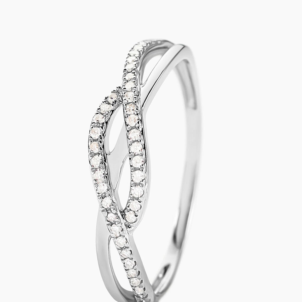 Bague Ursulla Or Blanc Diamant - Bagues avec pierre Femme | Histoire d&rsquo;Or