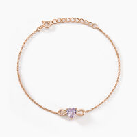 Bracelet Atieno Argent Rose Oxyde De Zirconium