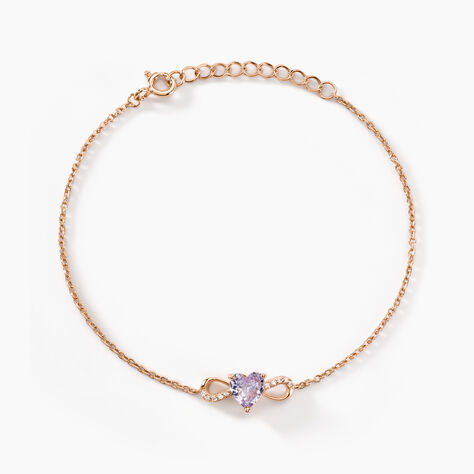 Bracelet Atieno Argent Rose Oxyde De Zirconium - Bracelets Coeur Femme | Histoire d’Or