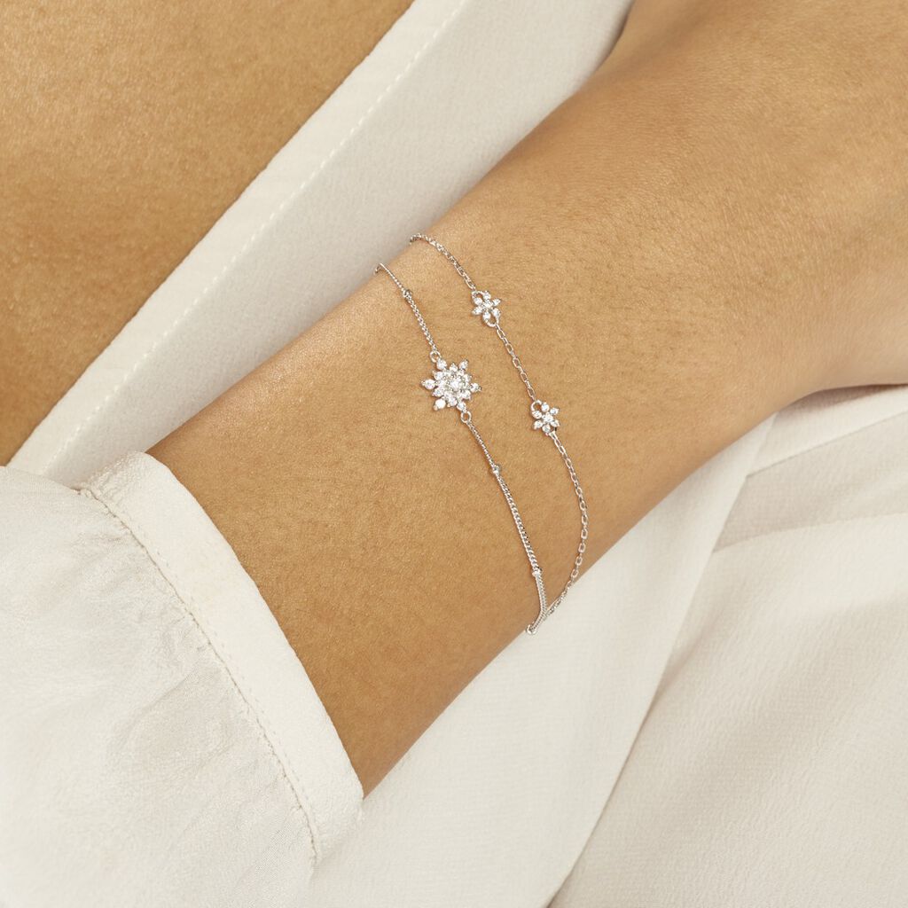 Bracelet Leila Argent Blanc Oxyde De Zirconium - Bracelets Femme | Histoire d’Or
