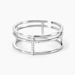 Bague Christie Argent Blanc Oxyde De Zirconium - Bagues avec pierre Femme | Histoire d&rsquo;Or