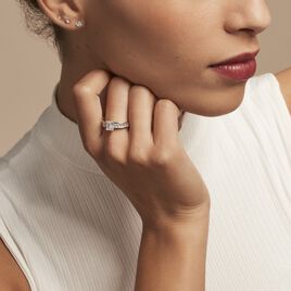 Bague Solitaire Aronn Argent Blanc Oxyde De Zirconium - Bagues solitaires Femme | Histoire d’Or