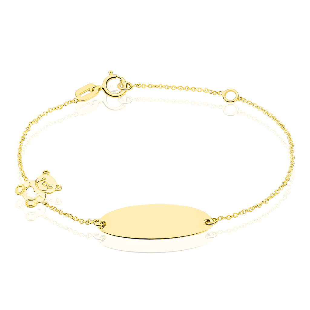 Bracelet Identité Helee Ourson Or Jaune - Bracelets Communion Enfant | Histoire d’Or