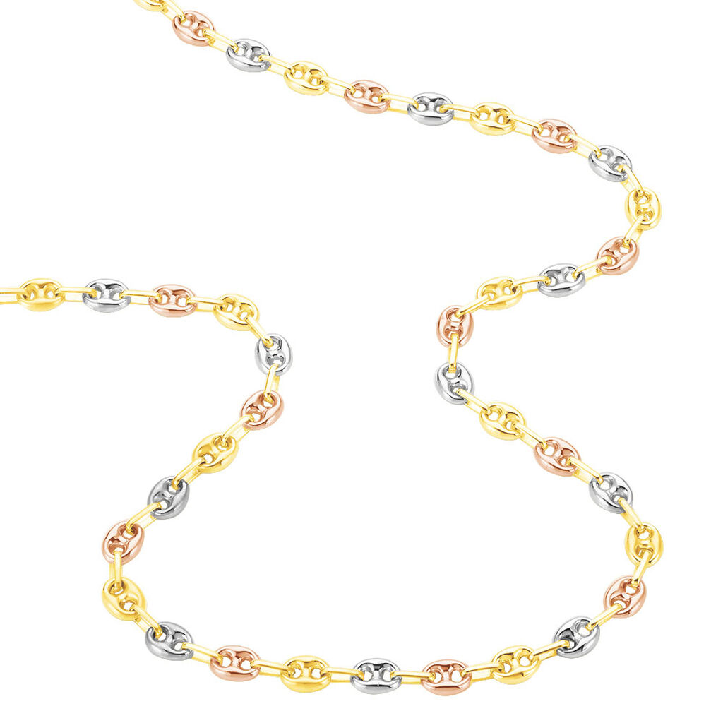 Collier Marie-colombeae Maille Grain De Café Or Tricolore - Chaines Homme | Histoire d’Or