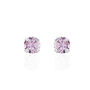 Boucles D'oreilles Puces Daria Or Blanc Oxyde De Zirconium