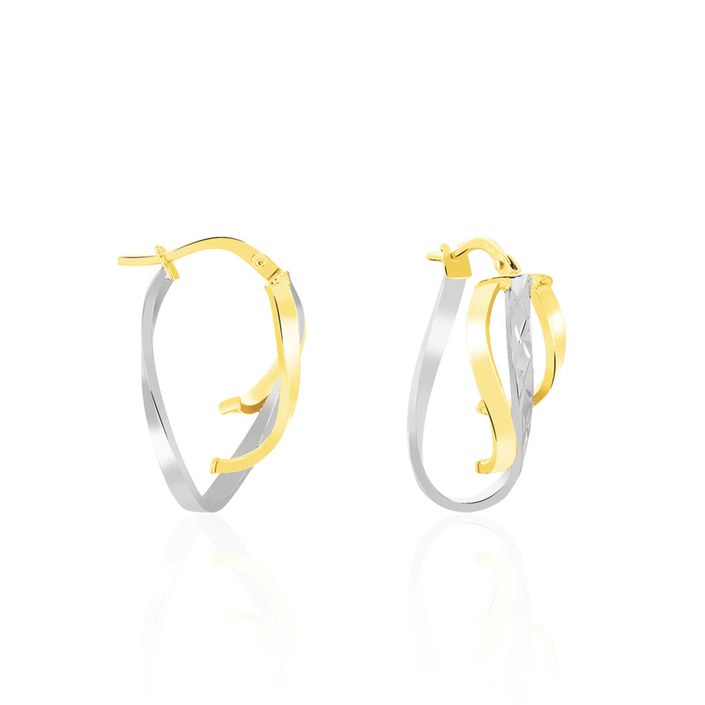 Cr&eacute;oles Holly Or Bicolore - Boucles d'oreilles cr&eacute;oles Femme | Histoire d&rsquo;Or