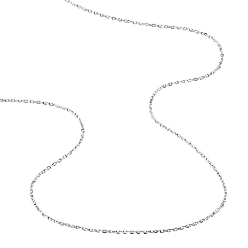 Chaîne Maille Forçat Diamantee Or Blanc - Chaines Famille | Histoire d’Or