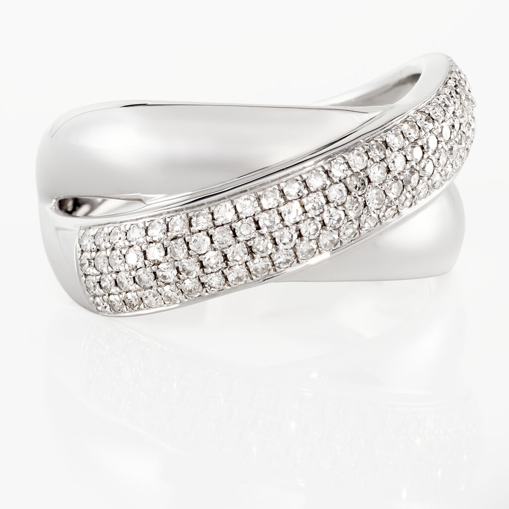 Bague Annoncia Or Blanc Diamant - Bagues avec pierre Femme | Histoire d’Or