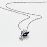 Collier Angie Or Blanc Saphir Diamant - Colliers Femme | Histoire d&rsquo;Or